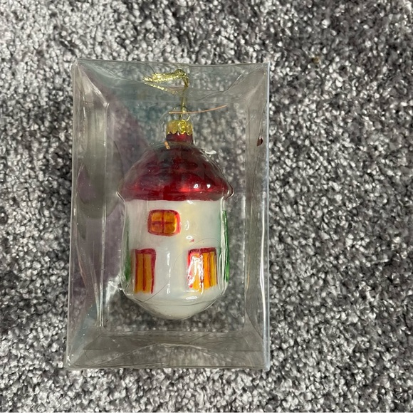 Birdhouse & Bird Glass Medallion Collection Ornament By Kurt Adler NEW - Picture 3 of 6